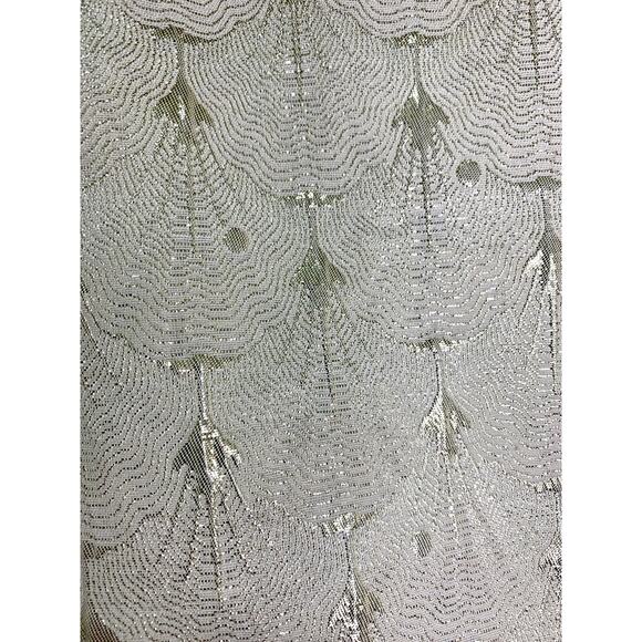 H&M Women’s Shiny Gold & Cream Mini Pencil Skirt Size US 12 Party New Year's - Picture 7 of 12